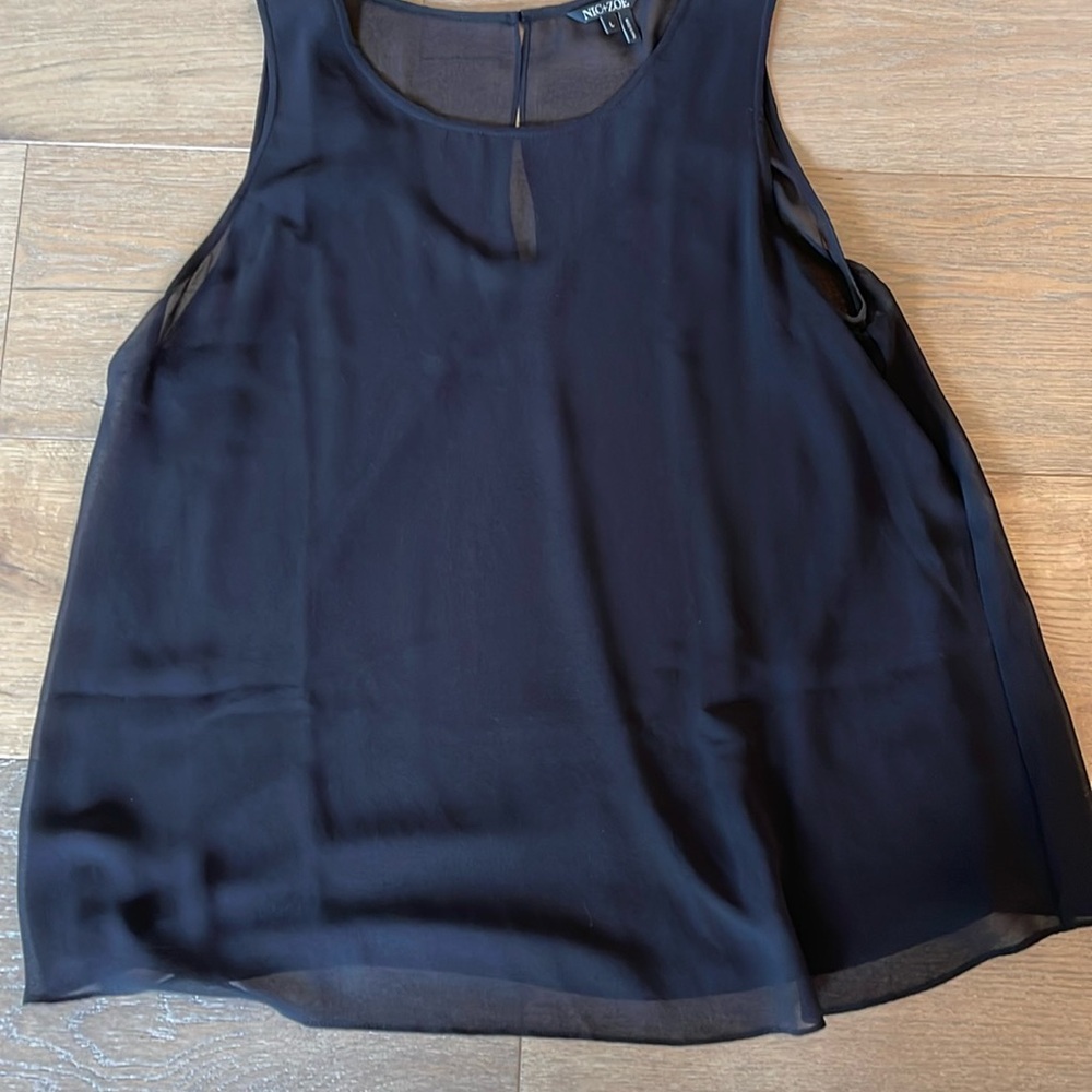 Nic and Zoey sheer overlay tank top